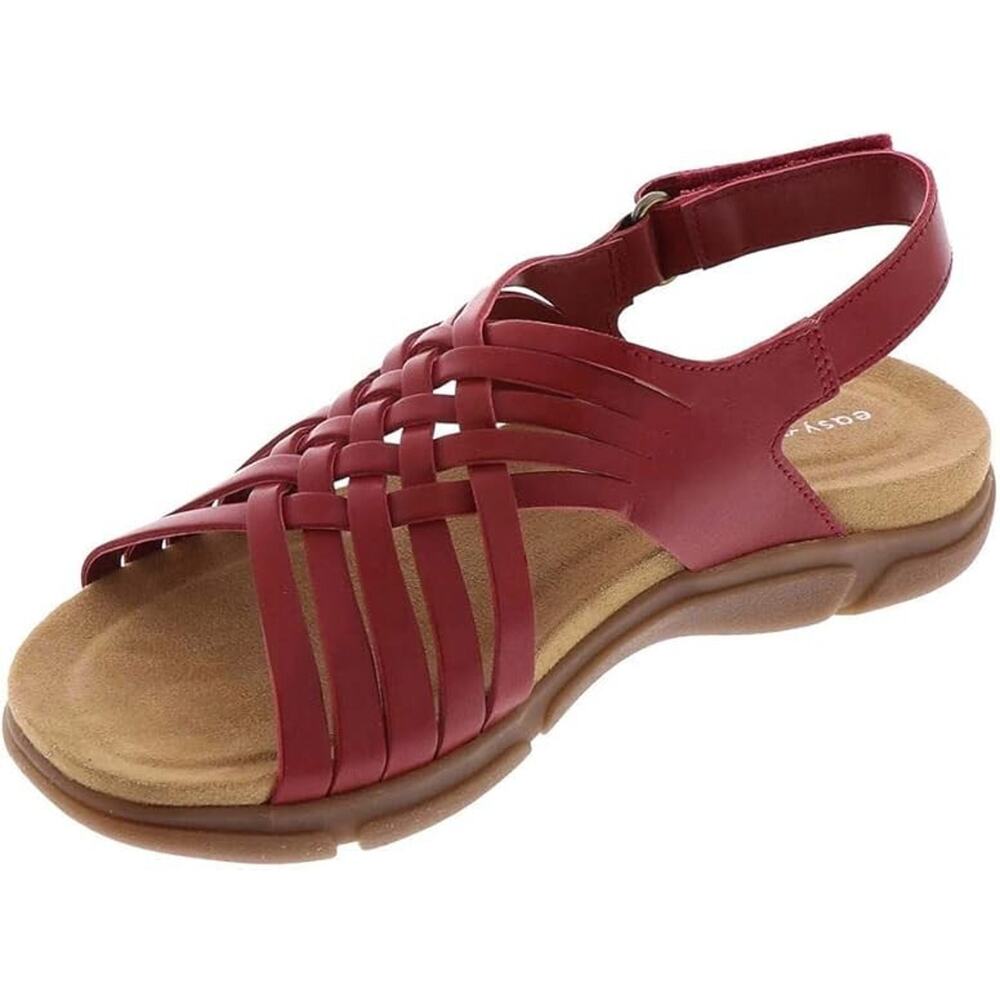 Easy Spirit Women's Woven Slingback Sandal in Burgundy